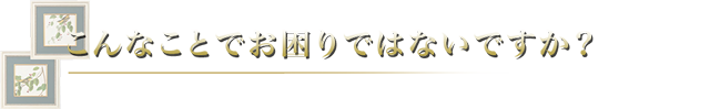 こんなことでお困りではないですか？